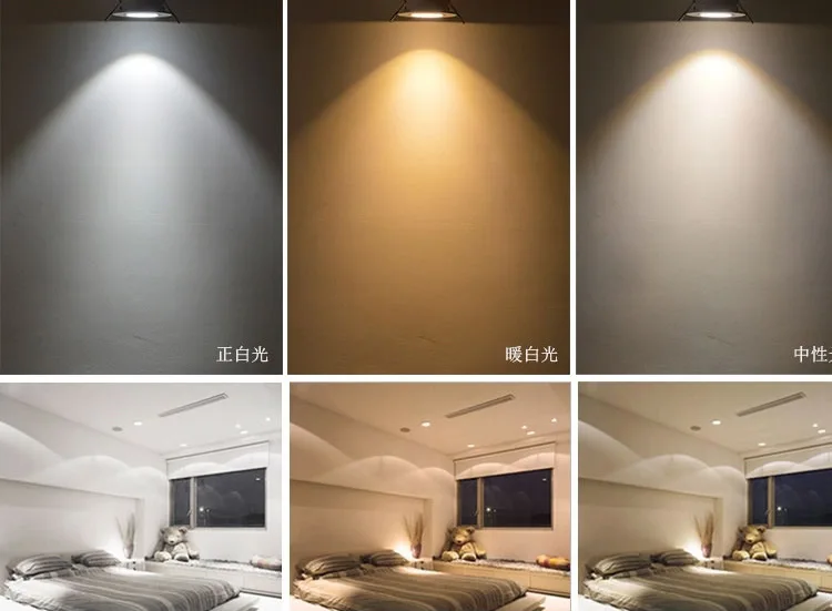 Белый корпус светодиодный встраиваемый светильник с регулируемой яркостью 12 Вт