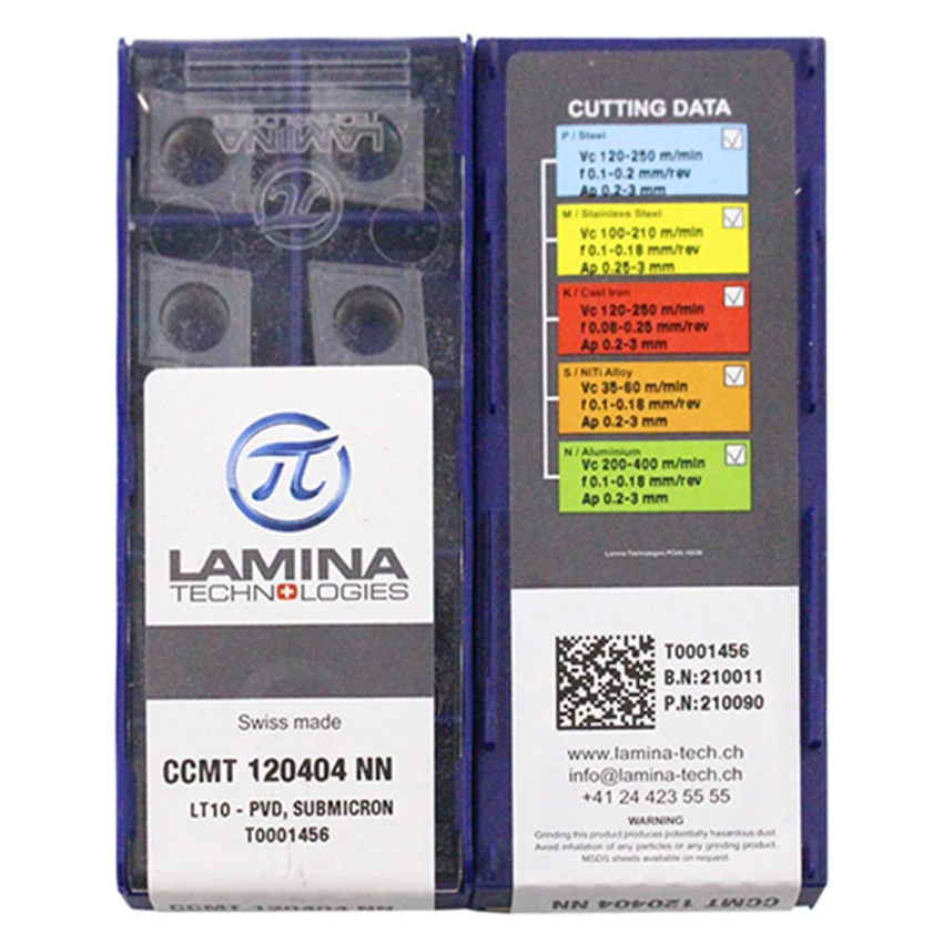 

LAMINA CCMT120404NN LT10 CCMT431/CCMT120408NN LT10 CCMT432 CNC Turning Carbide inserts For Steel, Stainless Steel 10Pcs/Box