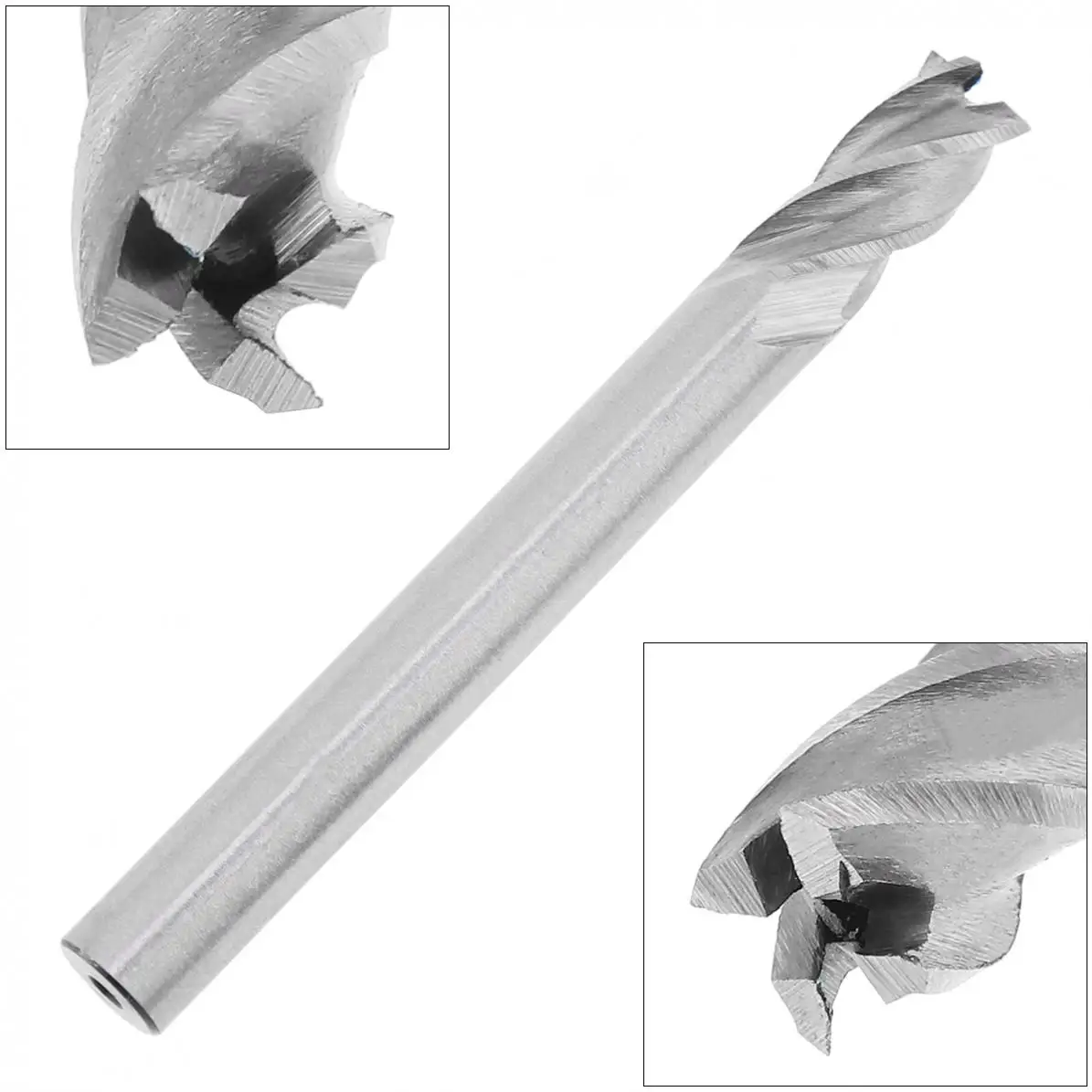 

6mm 4 Flute HSS & Aluminum End Mill Cutter with Super Hard Straight Shank for CNC Mold Processing Carving