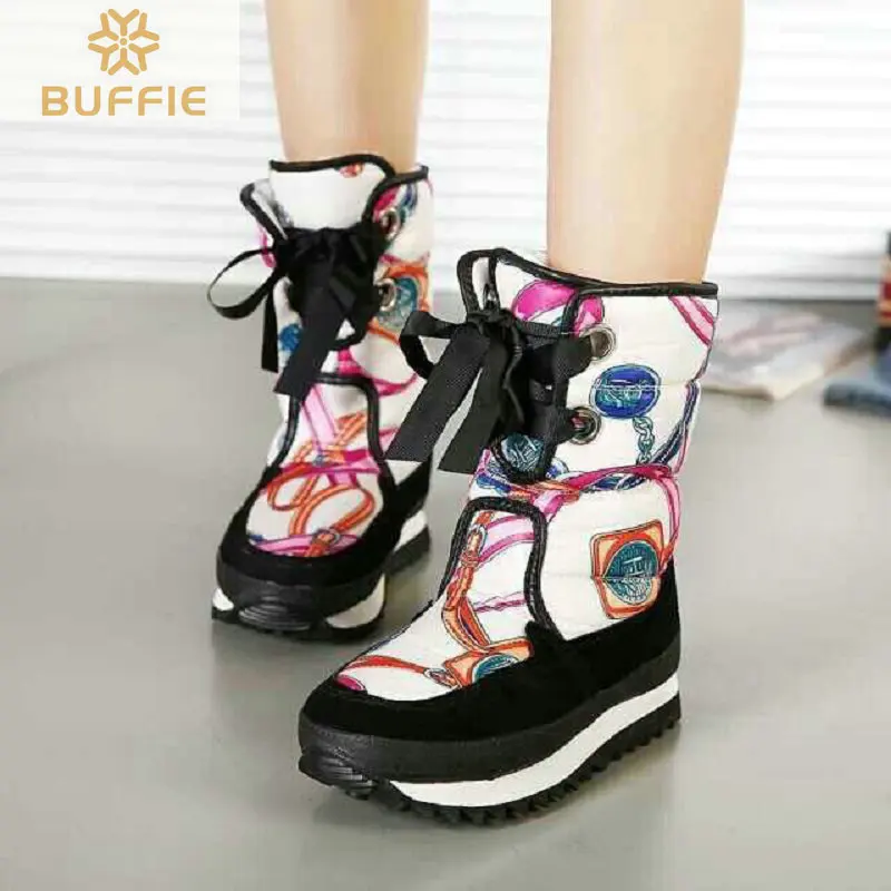 Женские ботинки из водонепроницаемого материала женские зимние высокого