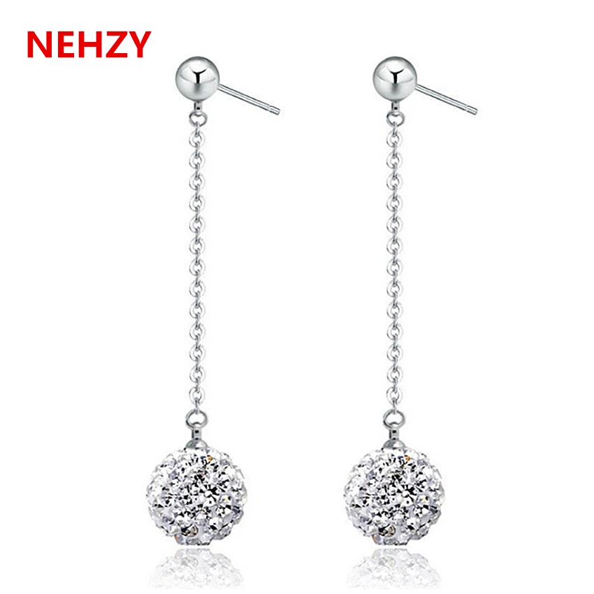 The new Ms. Princess temperament fashion sterling silver earrings exquisite crystal ball natural semi-precious stones jewelery | Украшения
