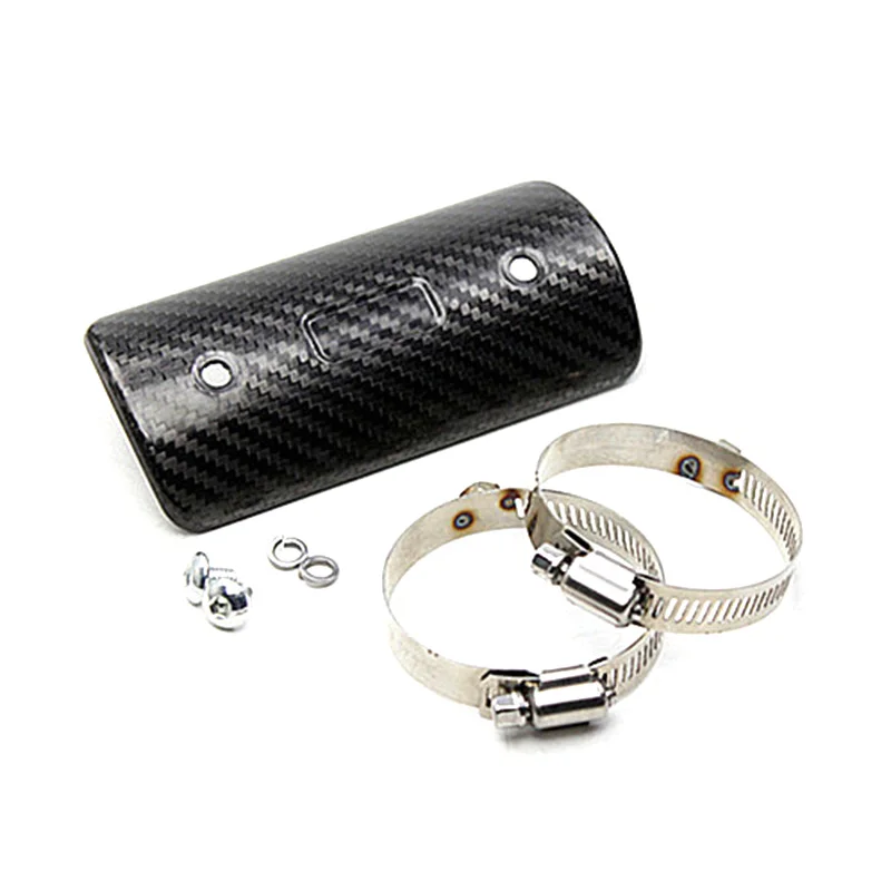 TKOSM Motorcycle Exhaust Muffler Cover Carbon Fiber Color Protector Heat Shield Guard TMAX530 CB400 CBR300 Z250 Z750 | Автомобили и