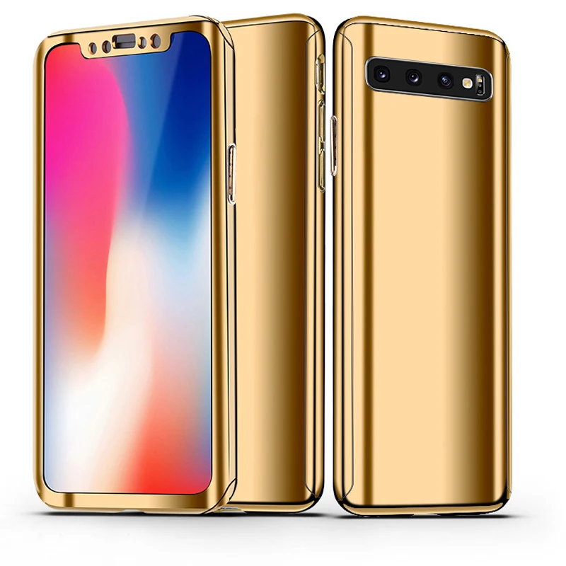 YueTuo Coque cover Case For Samsung galaxy S10 PLus lite S10Lite Plating Mirror Phone Luxury 360 all-inclusive drop covers