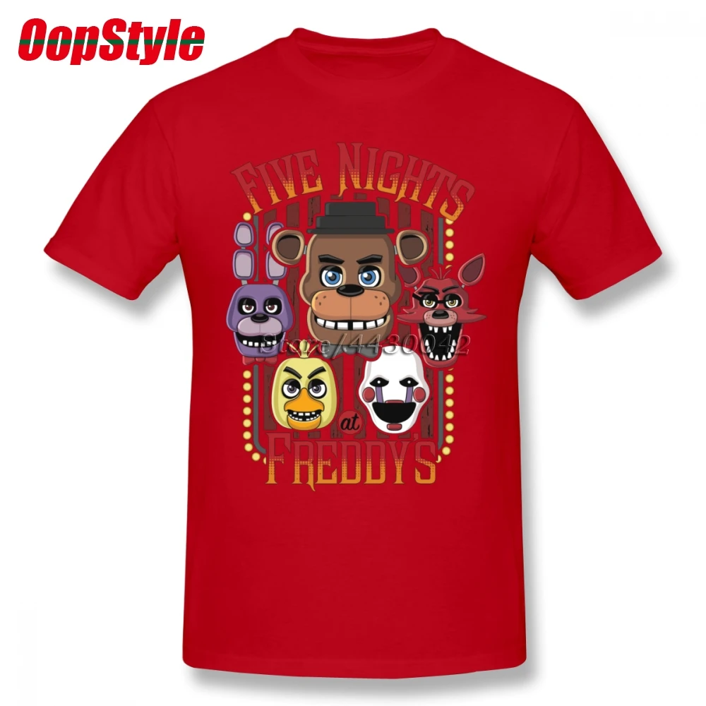 Five Nights At Freddy взрослая футболка для отдыха летние топы мужчин короткий рукав