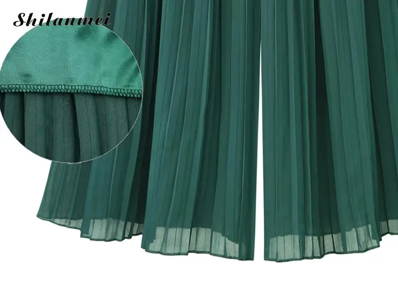 Женские брюки с широкими штанинами повседневные свободные высокой талией