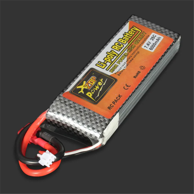 Аккумулятор ZOP Power LiPo 7 4 в 6000 мАч 25C T разъем для радиоуправляемого квадрокоптера