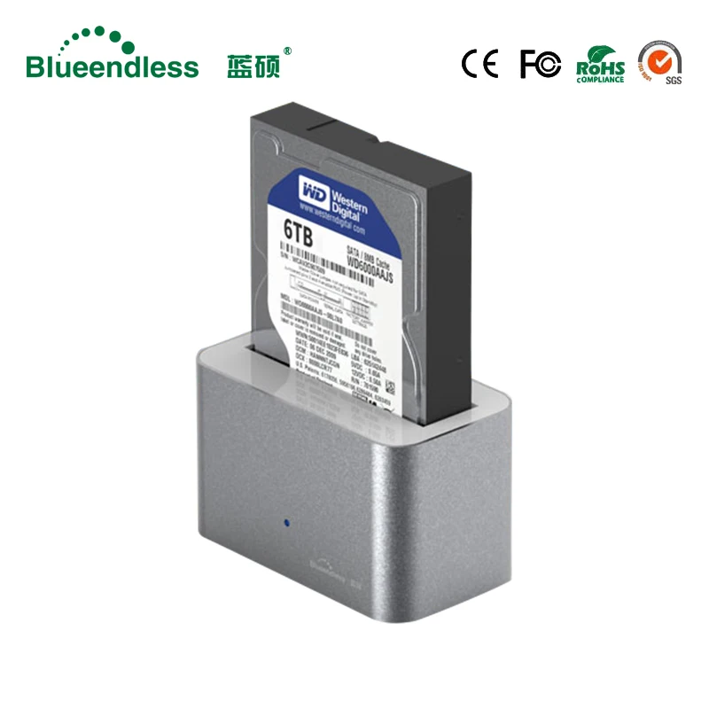 Алюминий Hdd док станция для Box 3 5 &quotSata Usb Тип C 0 Металл чтения детей возрастом 1 6 ТБ