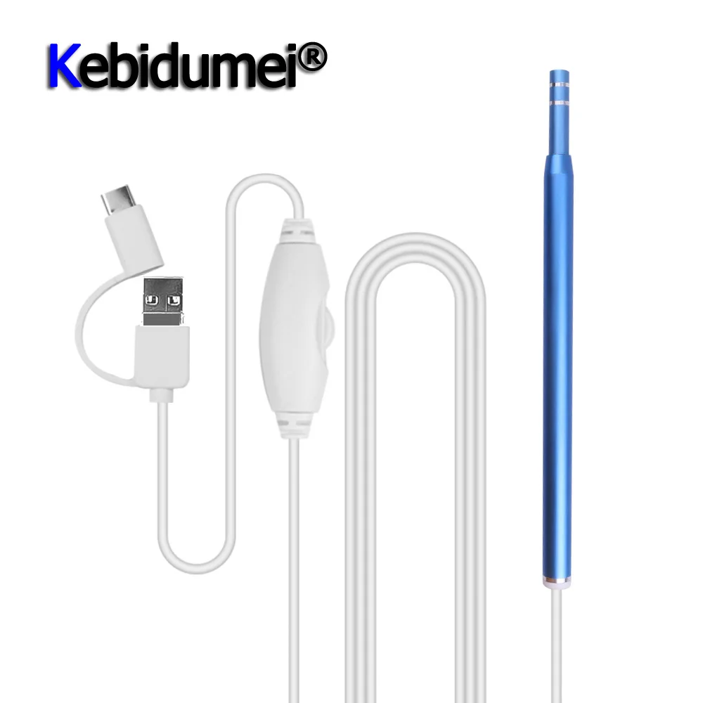 

Kebidumei 3 In 1 Type C Medical Otoscope 6 LED Wifi Ear Cleaning Otoscope 5.5mm Ear Pick Tool Visual Ear Spoon Camera Endoscope