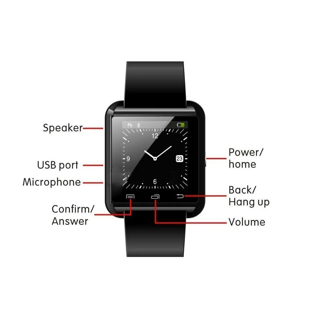Bluetooth Smart Watches u8 Smartwatch u80 with TF/SIM Card Slot for Android and IPhone Smartphones Kids Men Women lordzmix | Электроника