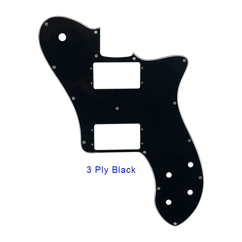 3Ply black Pleroo пользовательские гитарные части-для США Fd 72 Tele Deluxe Переиздание гитары накладки замена, Многоцветный выбор - Цвет: 3Ply black