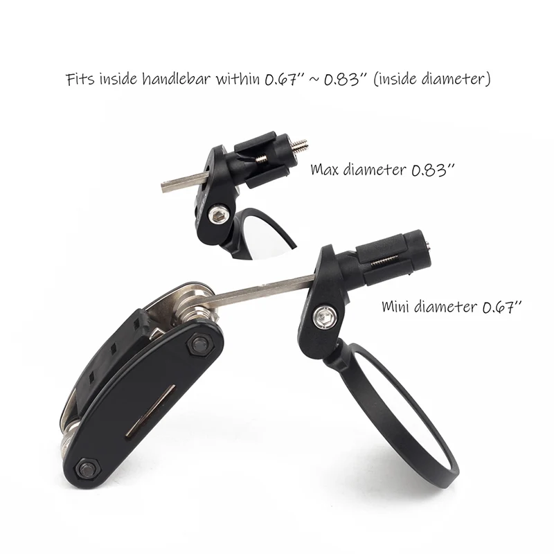 

Riding Bike Mirror Racing Road Bicycle Rear Mirror Handlebar Mirror Flexible Safety Rearview Adjustable Unbreakable Mirrors 70g