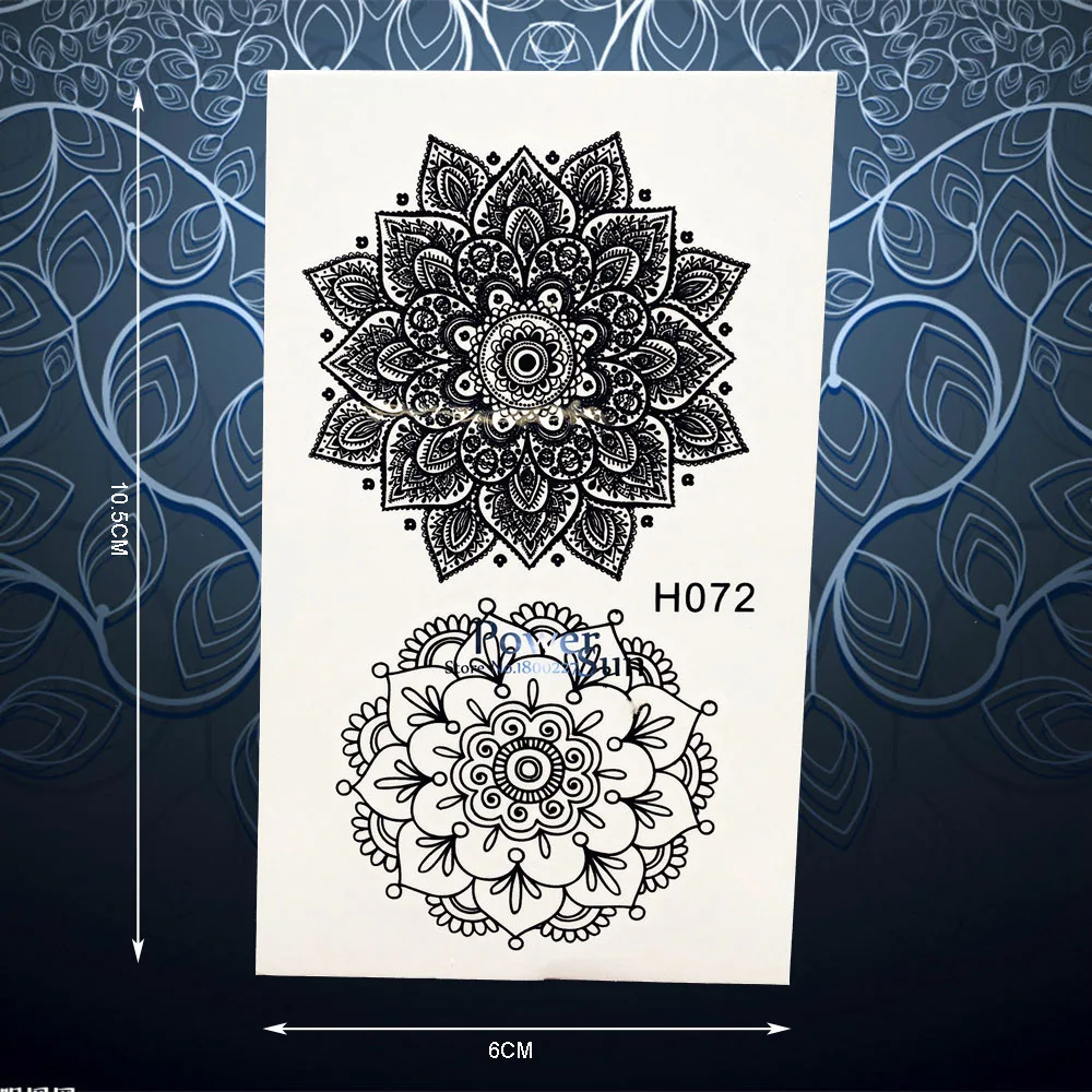 Изысканный Защита от солнца цветок временные татуировки Стикеры для женский