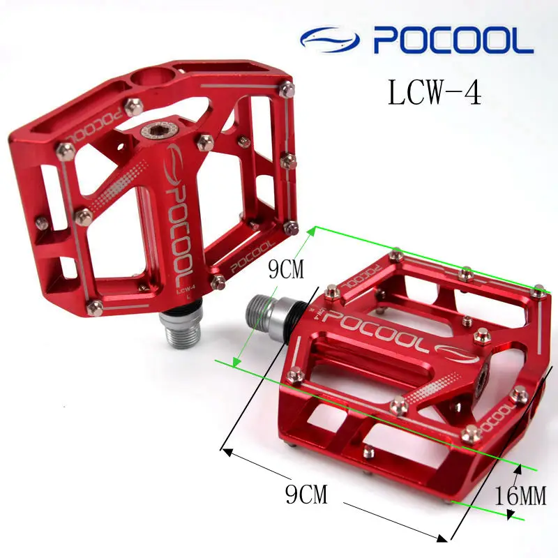 POCOOL LCW-4 педали из алюминиевого сплава для шоссейного горного велосипеда уплотнение педали двойной подшипник MTB велосипедные педали