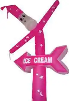 Счастливый Надувной 4 м надувной волны одна нога многоцветный руки танцор