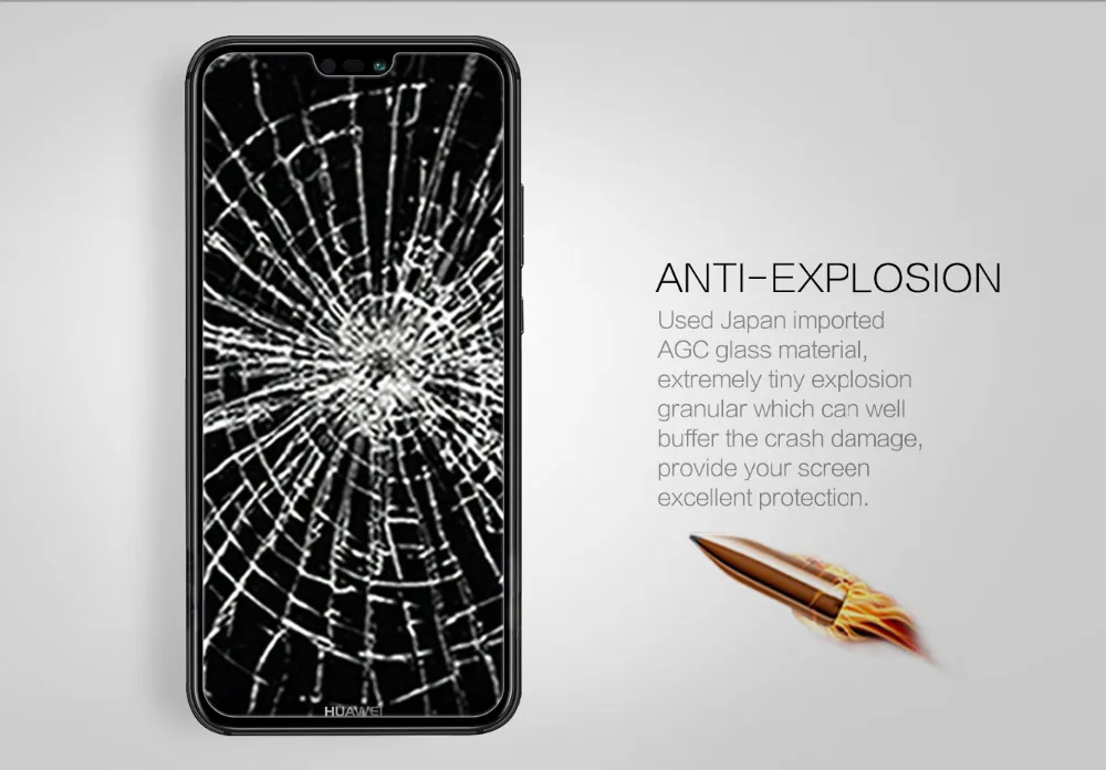 Пленка Nillkin из закаленного стекла для HUAWEI P20 Lite /Nova 3E Amazing H + Pro Nano Противоударная