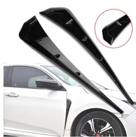 1pair glossy black side fend vent air wing cover trim type r side air vent cover trim fit for honda for civic 2016 2018