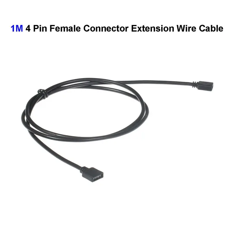 100 шт. 4 булавки Женский соединитель удлинитель Кабель адаптер 1 м 3.3FT для SMD 5050 3528 RGB