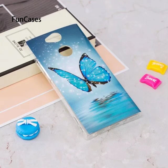 Мягкий ТПУ светящийся чехол для sony Xperia XA2 мультяшный силиконовый тонкий защитный