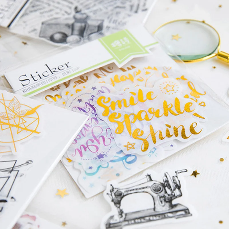 20 шт./лот винтажная мини-бумажная наклейка с бронзовым декором сделай сам дневник