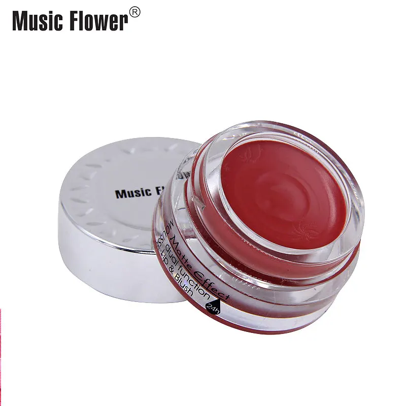 Music Flower двойной Функция губ Румяна матовый гель эффект мусс долговечностью макияж блеск для губ увлажняющий крем румяна крем Прямая поставка