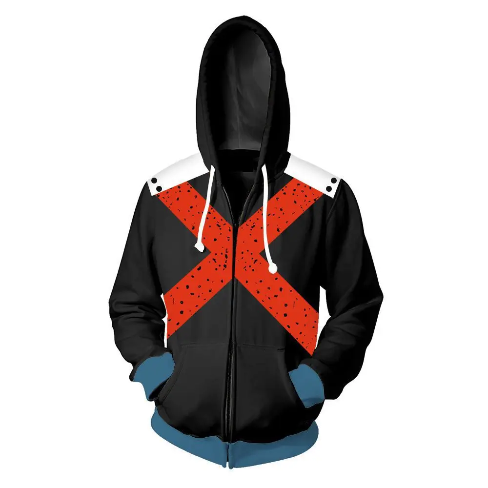 

My Hero Academia Cosplay Costumes 3D Printed Zipper Hoodie Men Women All Might Cosplay Costume Sweatshirt School Uniform Jackets
