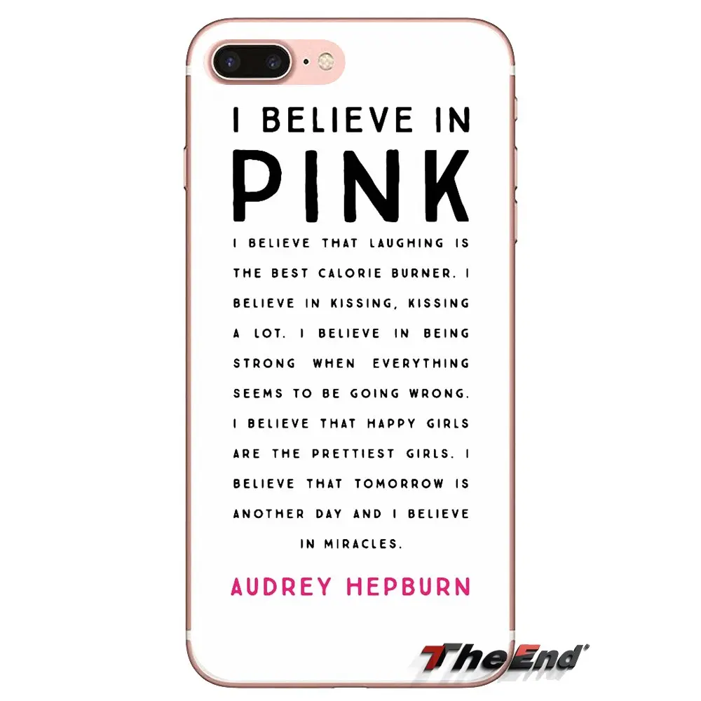Чехлы для телефона Одри Хепберн I Believe in Pink Huawei Nova 2 3 2i 3i Y6 Y7 Y9 Prime Pro GR3 GR5 2017 2018 2019 Y5II