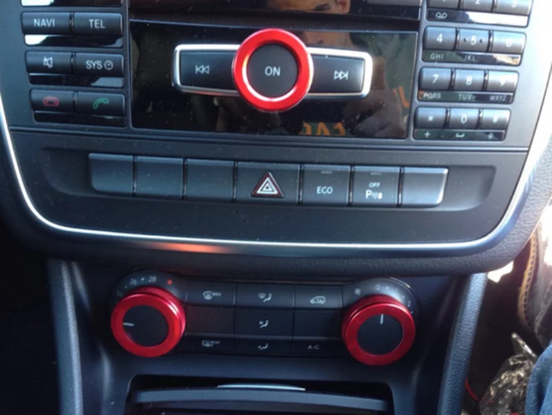 Aluminium Alloy Air Conditioning Volume Knob Decoration Sticker For Mercedes Benz A B E Class GLK GLA CLA GLE ML GL Accessories |