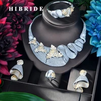 hibride fashion big 4 pcs flower pendant luxury women jewelry set for bridal party accessories jewelry party gifts n 916