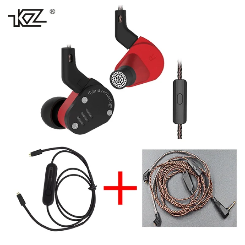 Внутриканальные наушники KZ ZSA Hi Fi арматура и динамический Гибридный привод Bluetooth