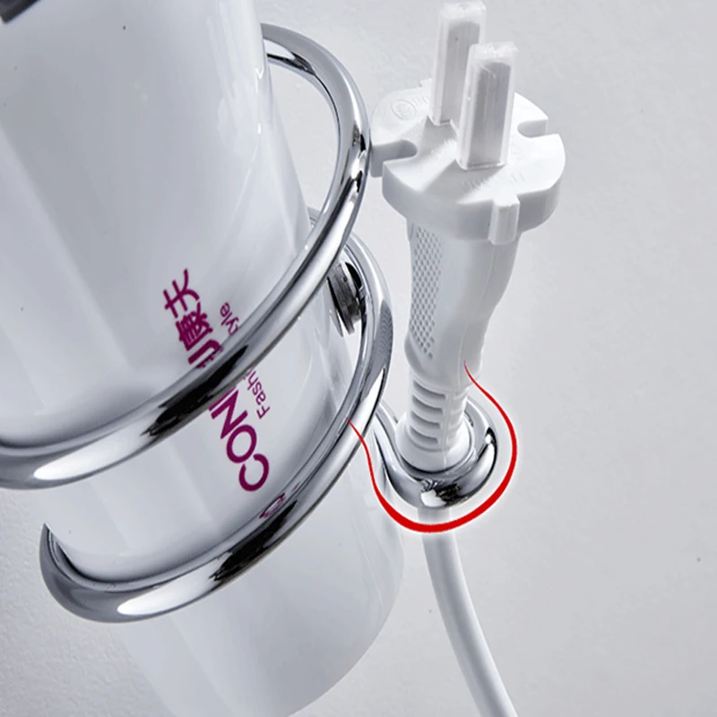 Нержавеющая сталь ванная комната полка Бесплатная Пробивка multi Фен держатель