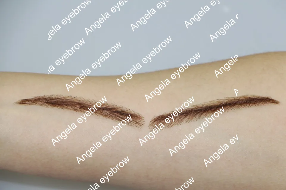 

2016 Direct Selling Long-lasting Easy To Wear Sobrancelha Eyebrow Angela Eyebrows Extra Long Human Hair /dark Free Shipping