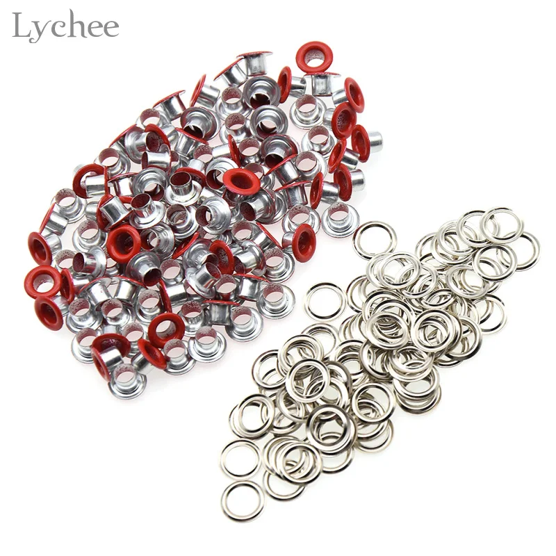 Lychee Life 100 шт. металлические люверсы для кожаного ремесла DIY ручной работы аксессуары для скрапбукинга