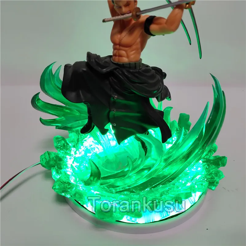 Экшн-фигурка Зоро 3D светодиодный ночсветильник One Piece Anime Roronoa Zoro светильник s