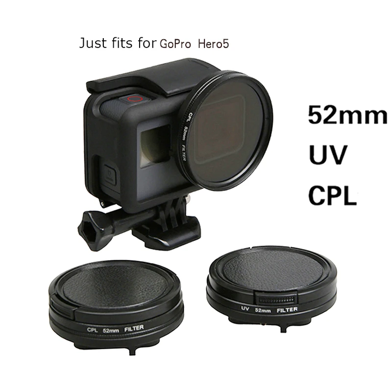 52 мм УФ-фильтр CPL hero 5 Аксессуары для камеры GoPro hero 7 5 6 переходное кольцо очки UV CPL Защитная крышка объектива для Gopro hero 5