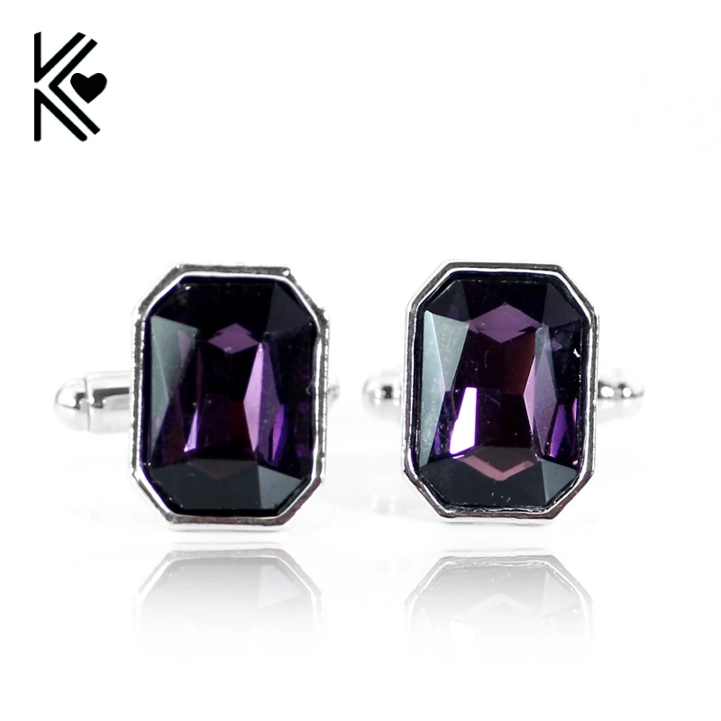 Ювелирные изделия для рубашки свадебные запонки темно фиолетовые мужчин и