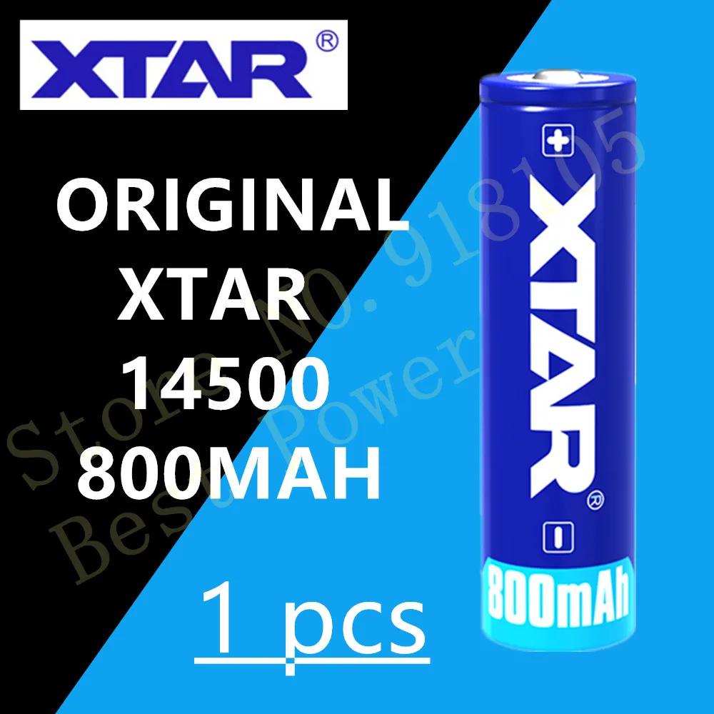1 шт. литий ионные аккумуляторные батареи XTAR 14500 800 мАч 3 7 в совместимы с зарядным