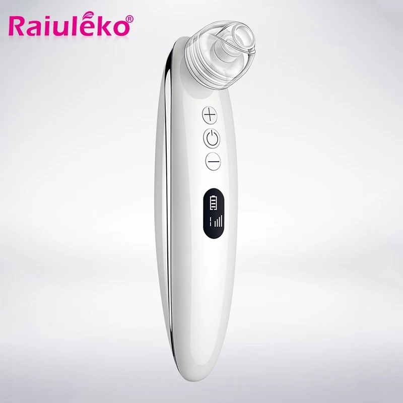 

Facial Vacuum Blackhead Remover Pore Cleaner Electric Black Spots Suction Skin Care Device Wireless USB Charge 6 Gear 700MA