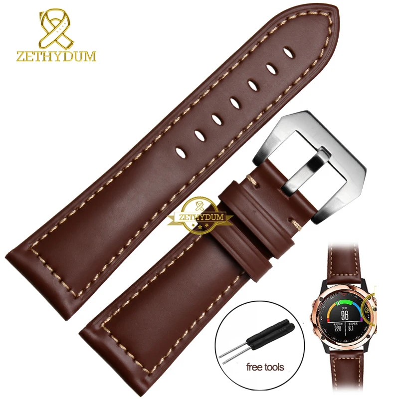 Ремешок из натуральной кожи для наручных часов умный Браслет Garmin Дерек Fenix3 Fenix 3 26