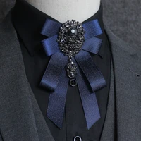 elegant adult unisex bow tie school college uniform elastic band bowknot necktie cravat groom wedding rhinestone crystal bowtie