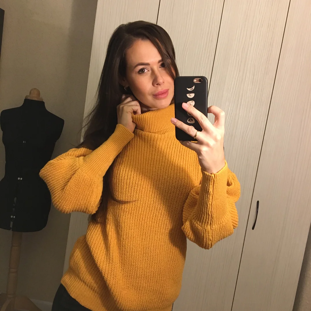S-XL свитер Женщины пуловер вязаные свитера женский 2018 Осень Зима Мода фонарь