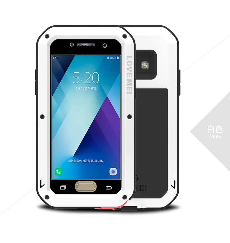 Металлический Алюминиевый Чехол LOVE MEI для Samsung Galaxy A3 2017 A5 мощная броня уличное и