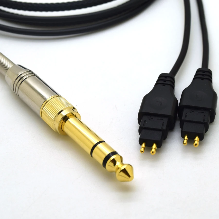Кабель для Sennheiser наушники HD600 HD650 HD525 HD545 HD565 HD580 наушников Замена аудиокабеля шнуры 3,5 мм до 6,35 мм Jack