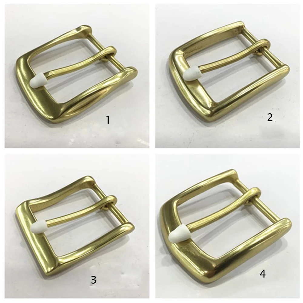 

5pcs/lot designer leather craft women men belt pin buckle solid brass material wholesale inner 40mm