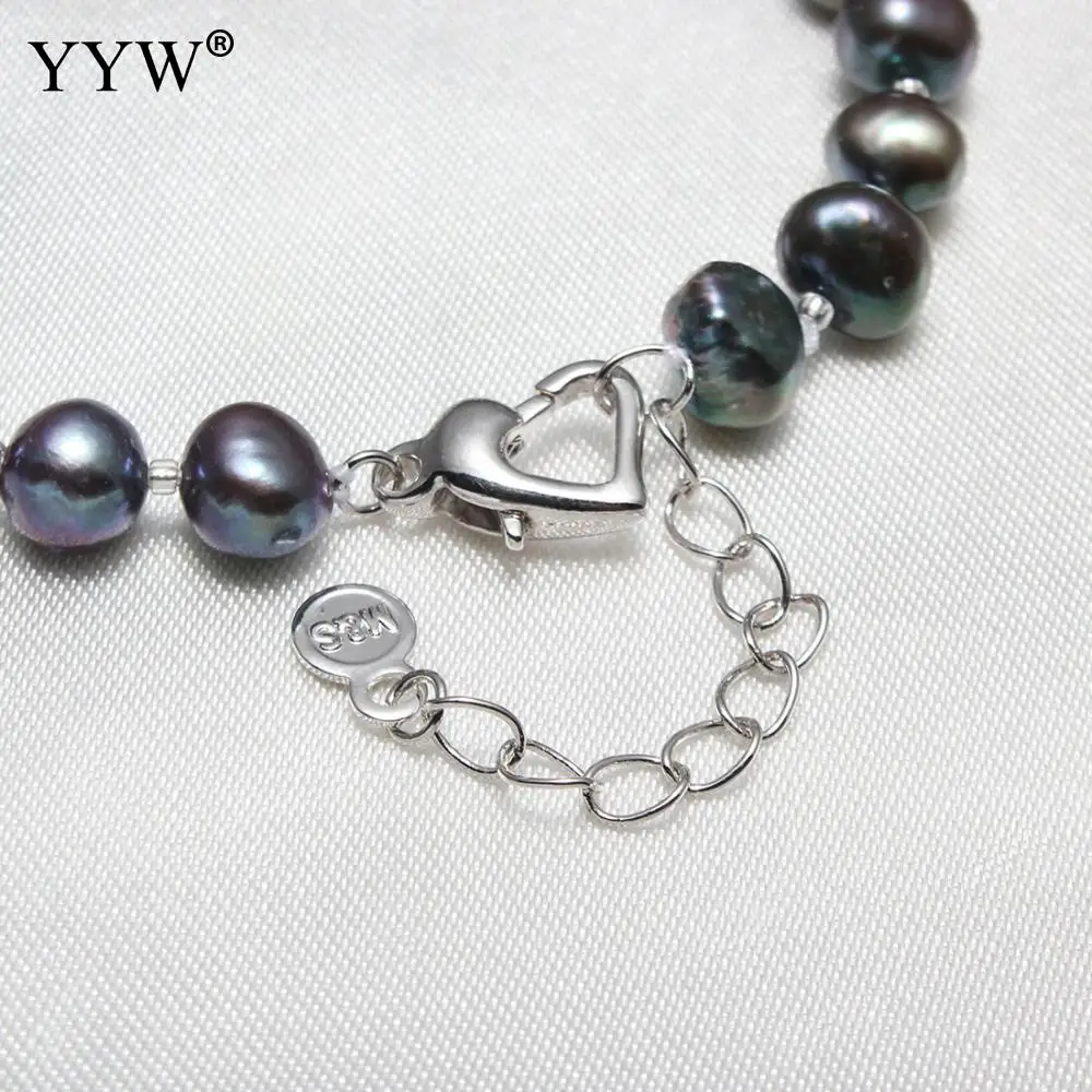 

7.5'' 8mm Pearl Bracelets For Women Freshwater Cultured Pearl Bracelet Brass Lobster Clasp Pulseras Femme Wedding Christmas Gift