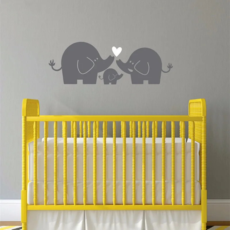 Новинка 2017 г. модная Наклейка на стену в виде слона для детской комнаты наклейка