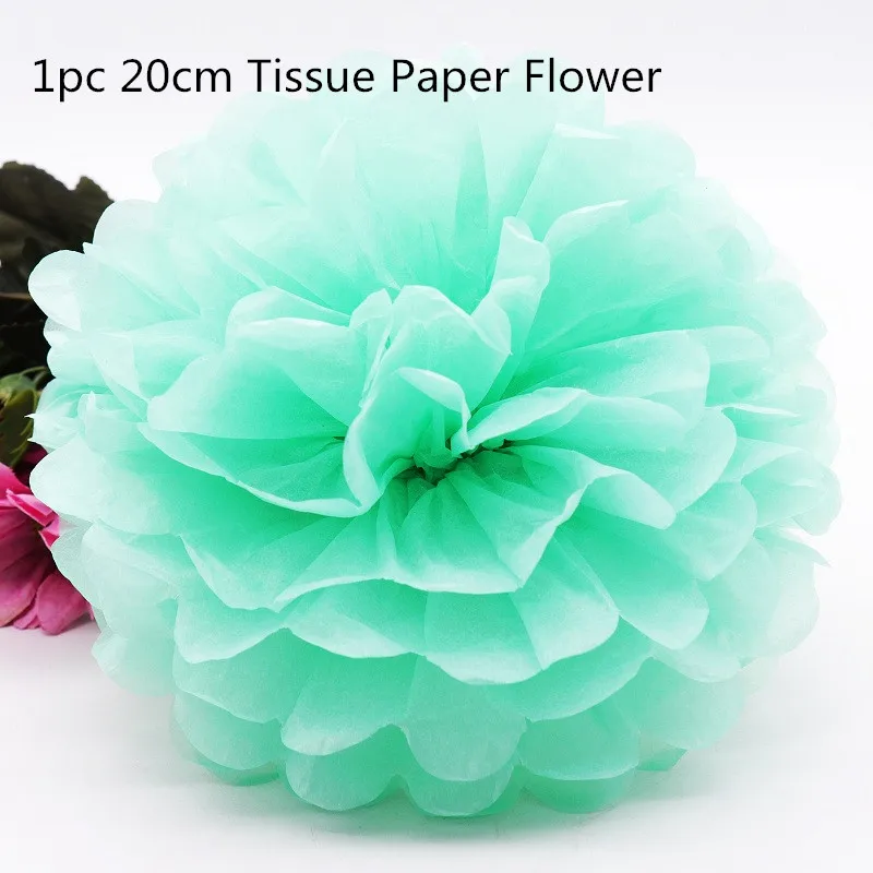 Mint Green 3D вечерние украшения звезда бумажные цветы многоцветный 1 шт. Ручной Работы Висячие тени дерево двор Рождество год Свадьба домашний декор - Цвет: Mint Green
