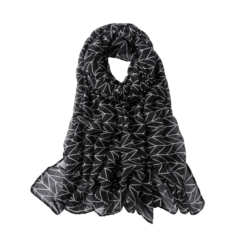 Модный женский шарф из вискозы с шевронным шалью Женский мягкий принтом пашмины