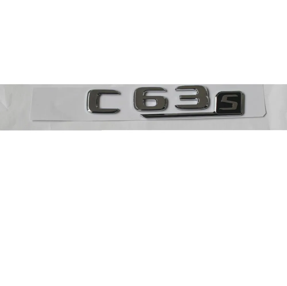 

New Chrome ABS Rear Trunk Letters Badge Badges Emblem Emblems Sticker for Mercedes Benz C63 AMG S 2017+