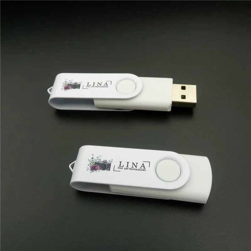 Пользовательский логотип печать белый поворотный usb 2,0 флеш-накопитель 32 ГБ 8 ГБ 4 ГБ 16 ГБ usb флеш-накопитель memorys stick pendrive(более 20 шт бесплатный логотип