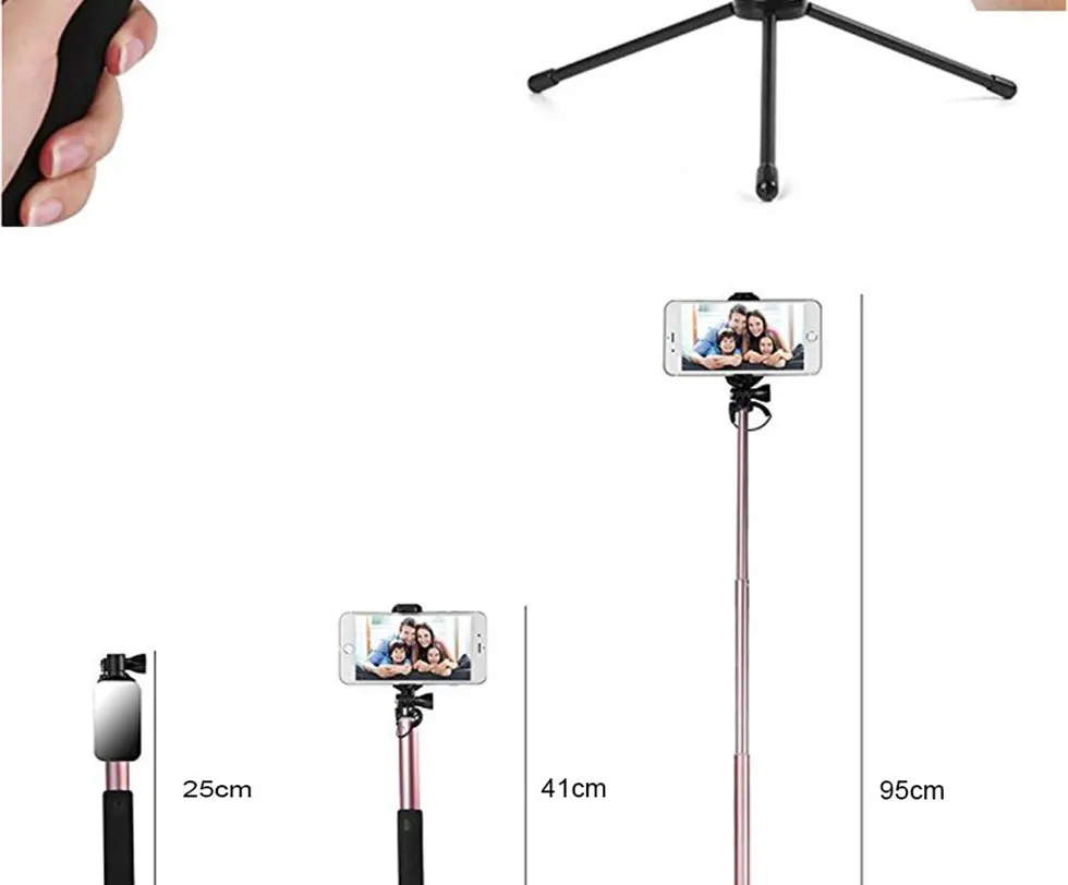 Проводная Bluetooth селфи палка мини штатив для iPhone 6 5 6s plus samsung Xiaomi huawei ручной монопод с дистанционным управлением